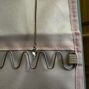 Long Gold Necklace with Teardrop Pendant